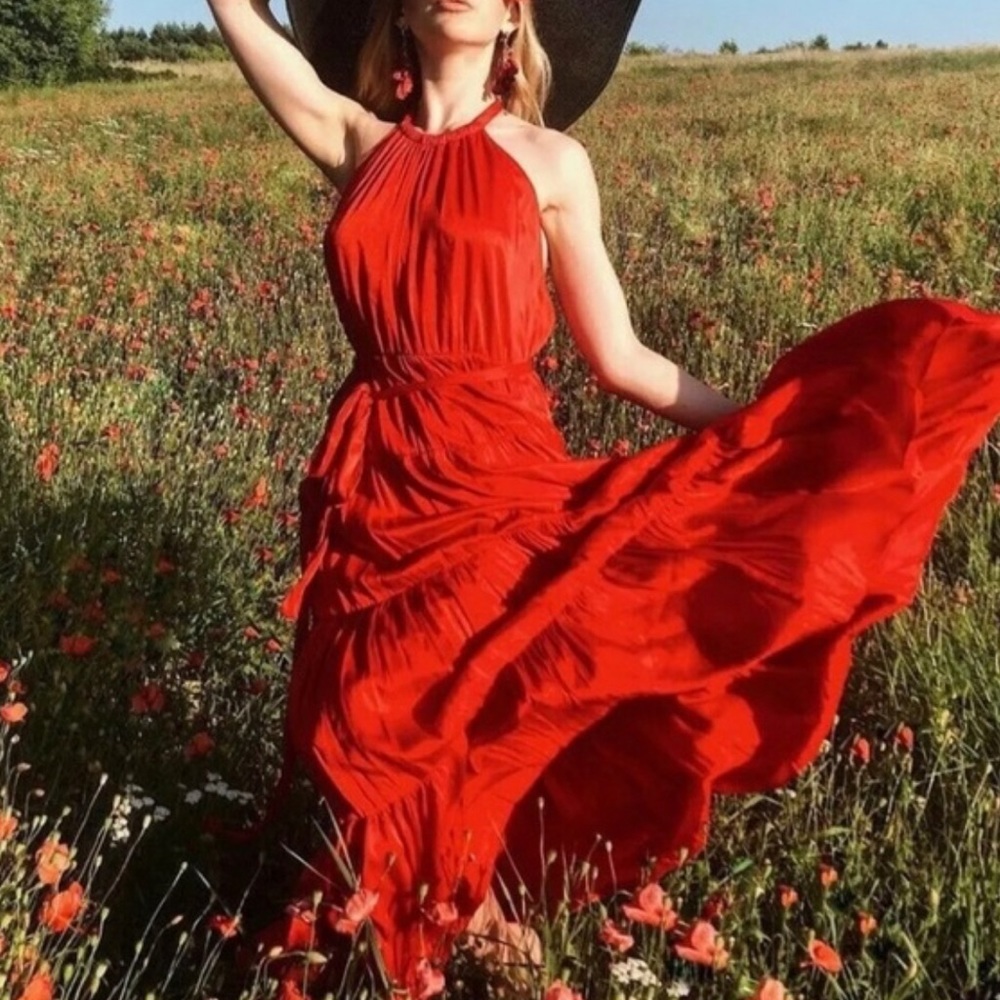 Zara Red Maxi Dress
